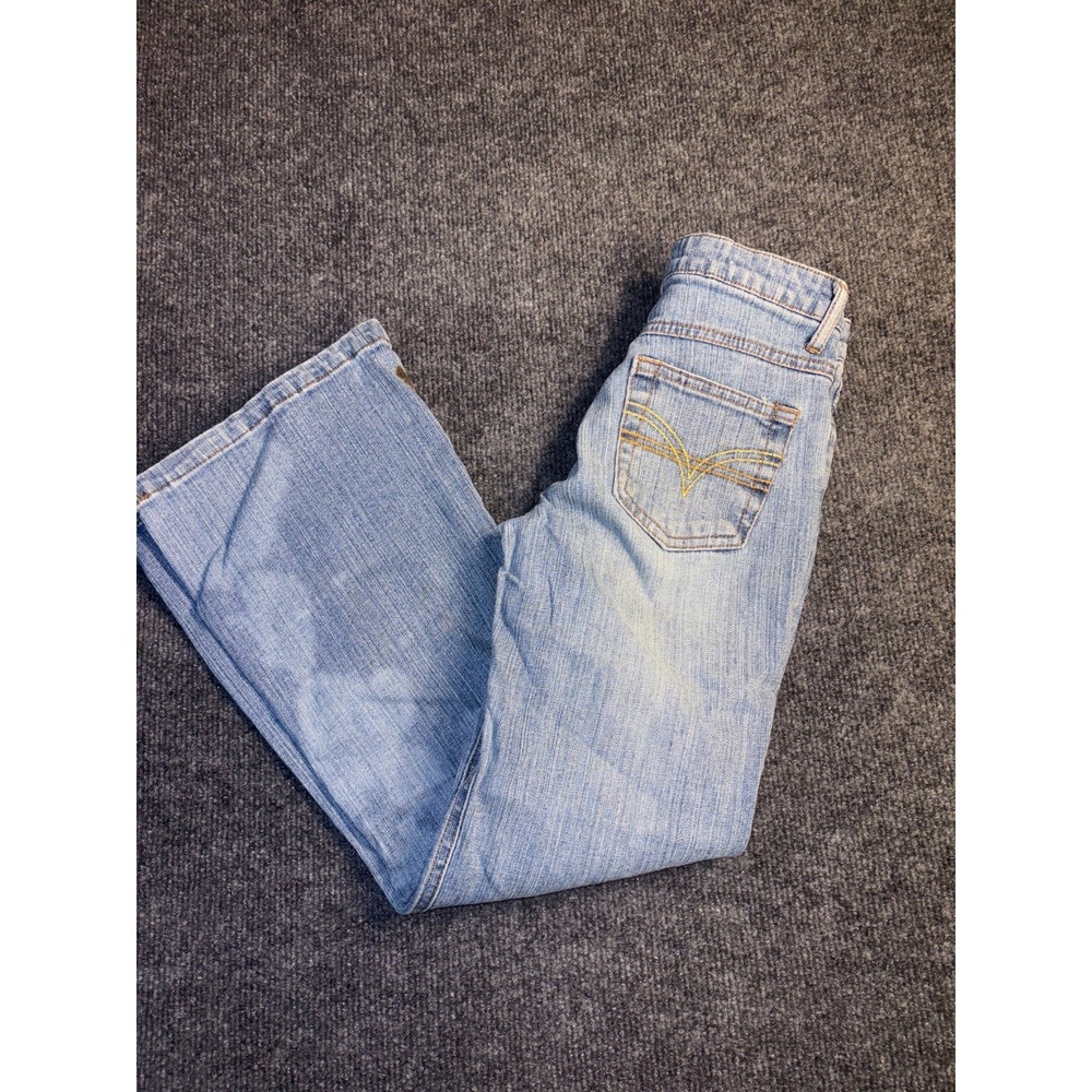 Greendog Bootcut Jeans Girls 8R Blue Denim Stretch Comfort Boho Faded Grunge